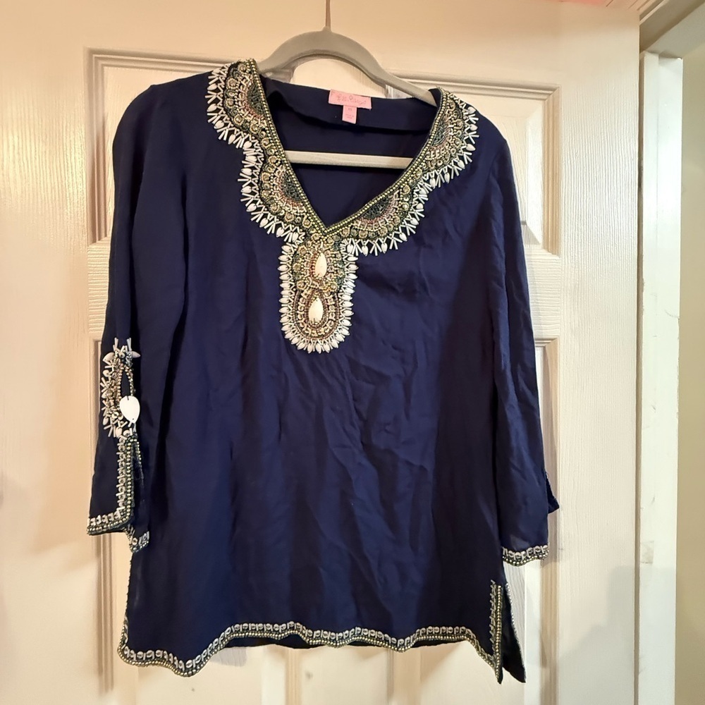 Lilly Pulitzer Navy Top